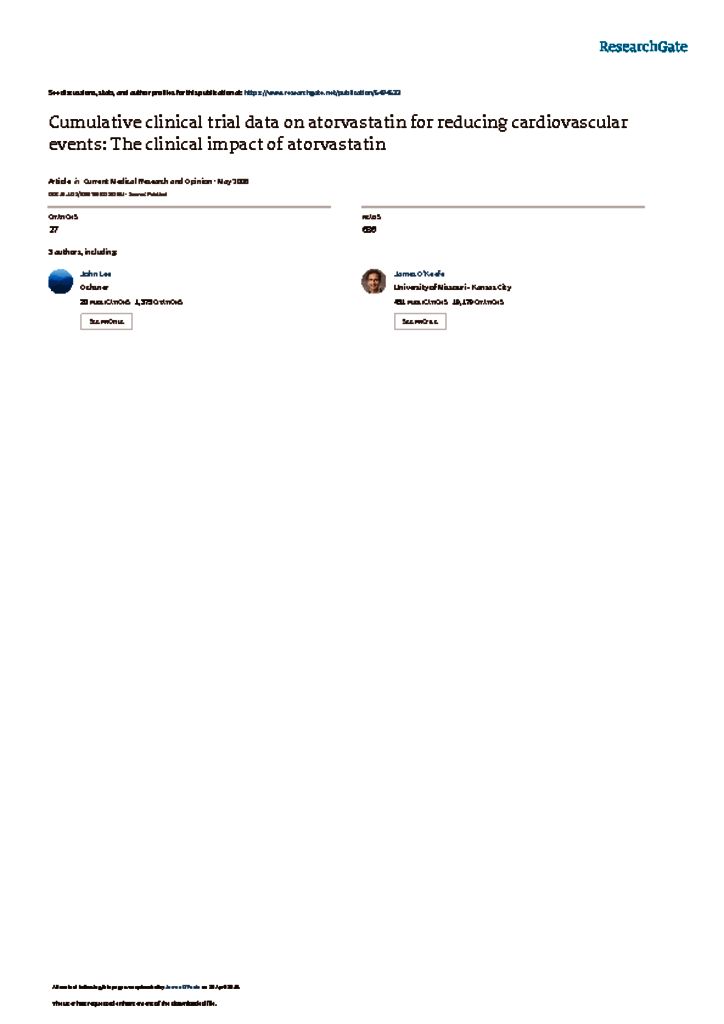 thumbnail of 2008CMROCumulativeclinicaltrialdataonatorvastatinforreducingCVevents