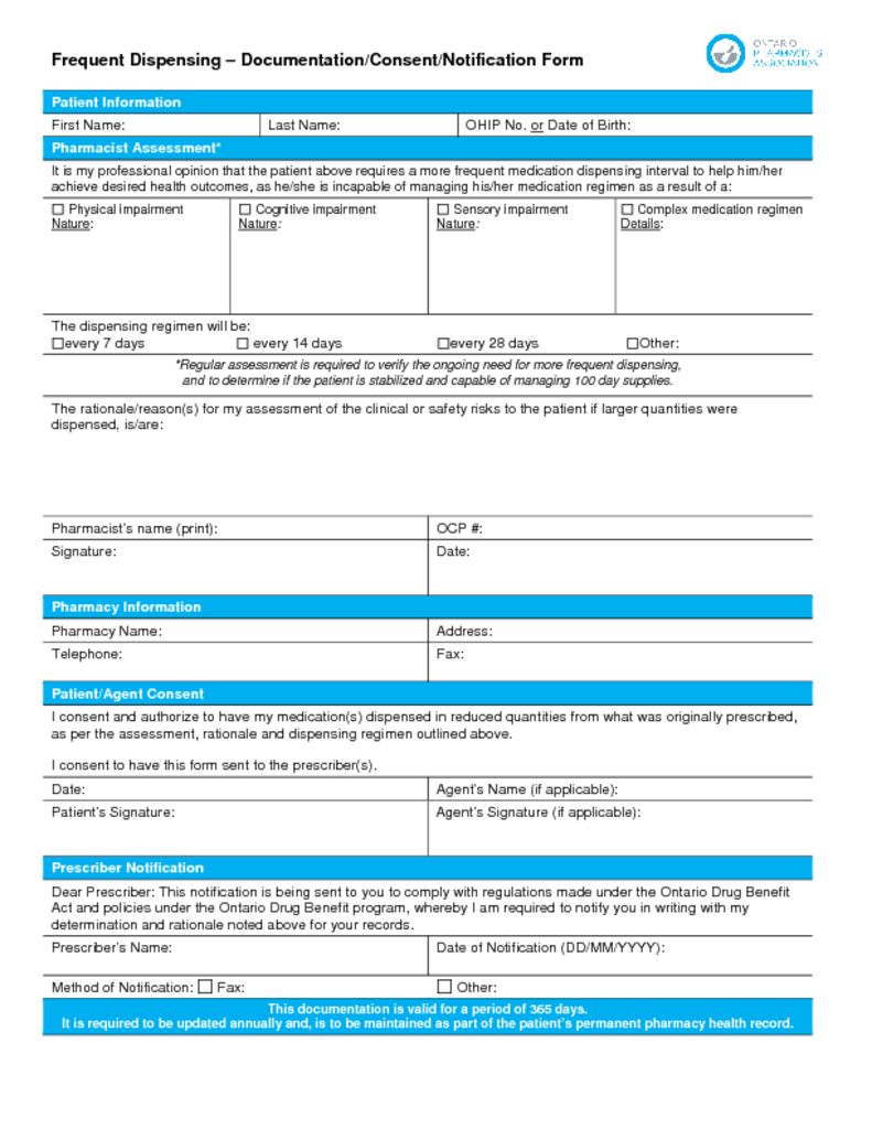 thumbnail of Frequent Dispensing_Documentation_Consent_Notification Form